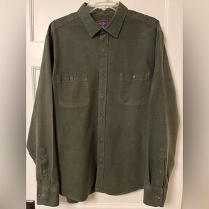 UNTUCKit Flannel Hemsworth Men's Button Down Shirt XL "Army Green"